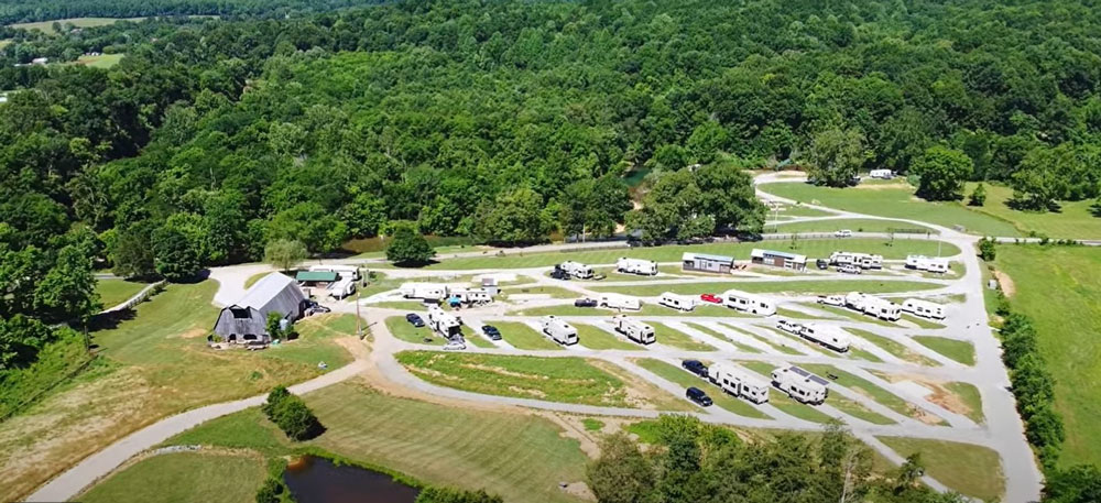 Piney River RV Resort aerial view