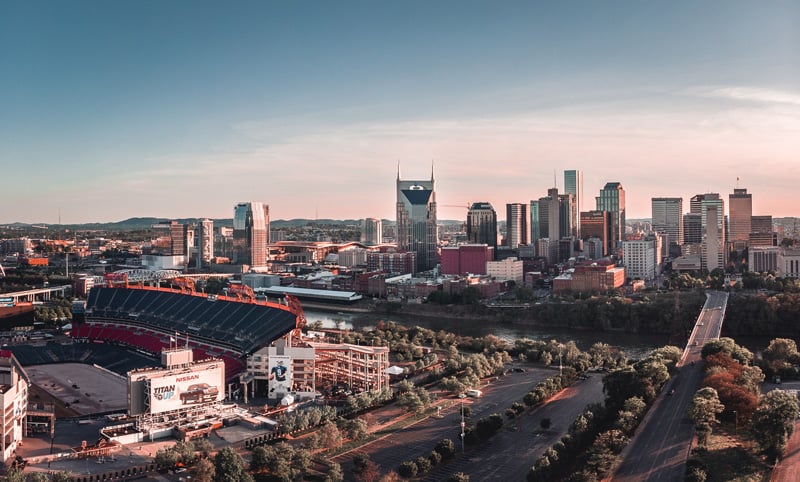 a view of downtown nashville