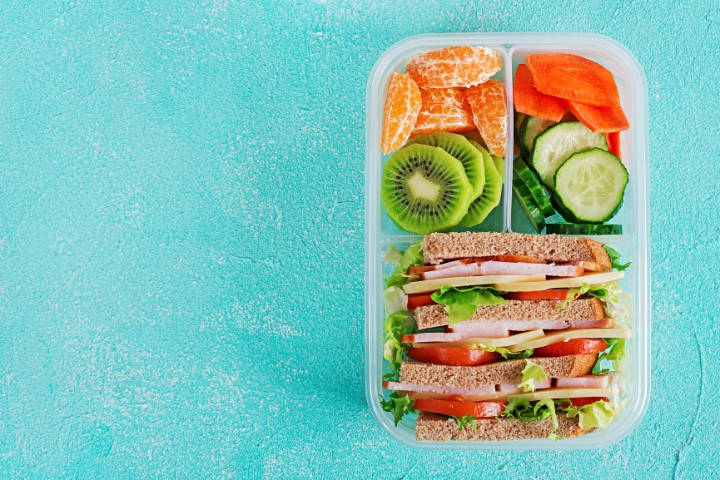 healthy packed lunch in container