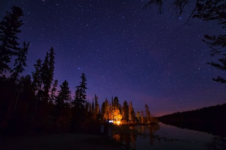 camping night sky