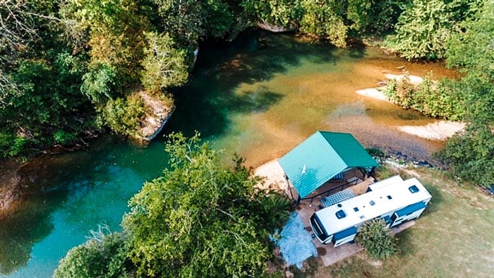 rv camper site near piney river