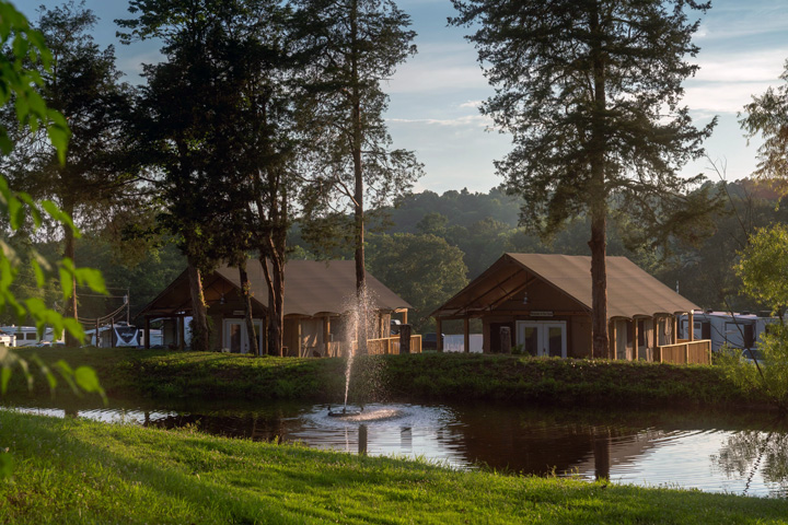 Glamping tents piney river resort