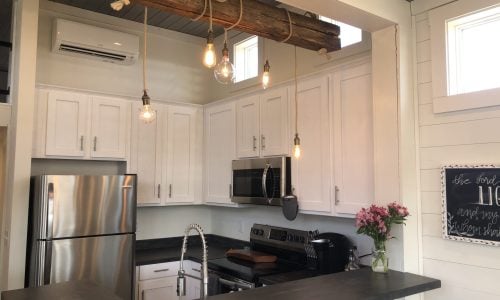 Tiny Home Stays 190 The lighthouse tiny home kitchen