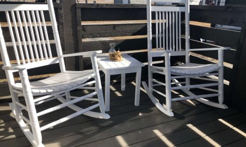 Tiny Home Stays 199 white chairs